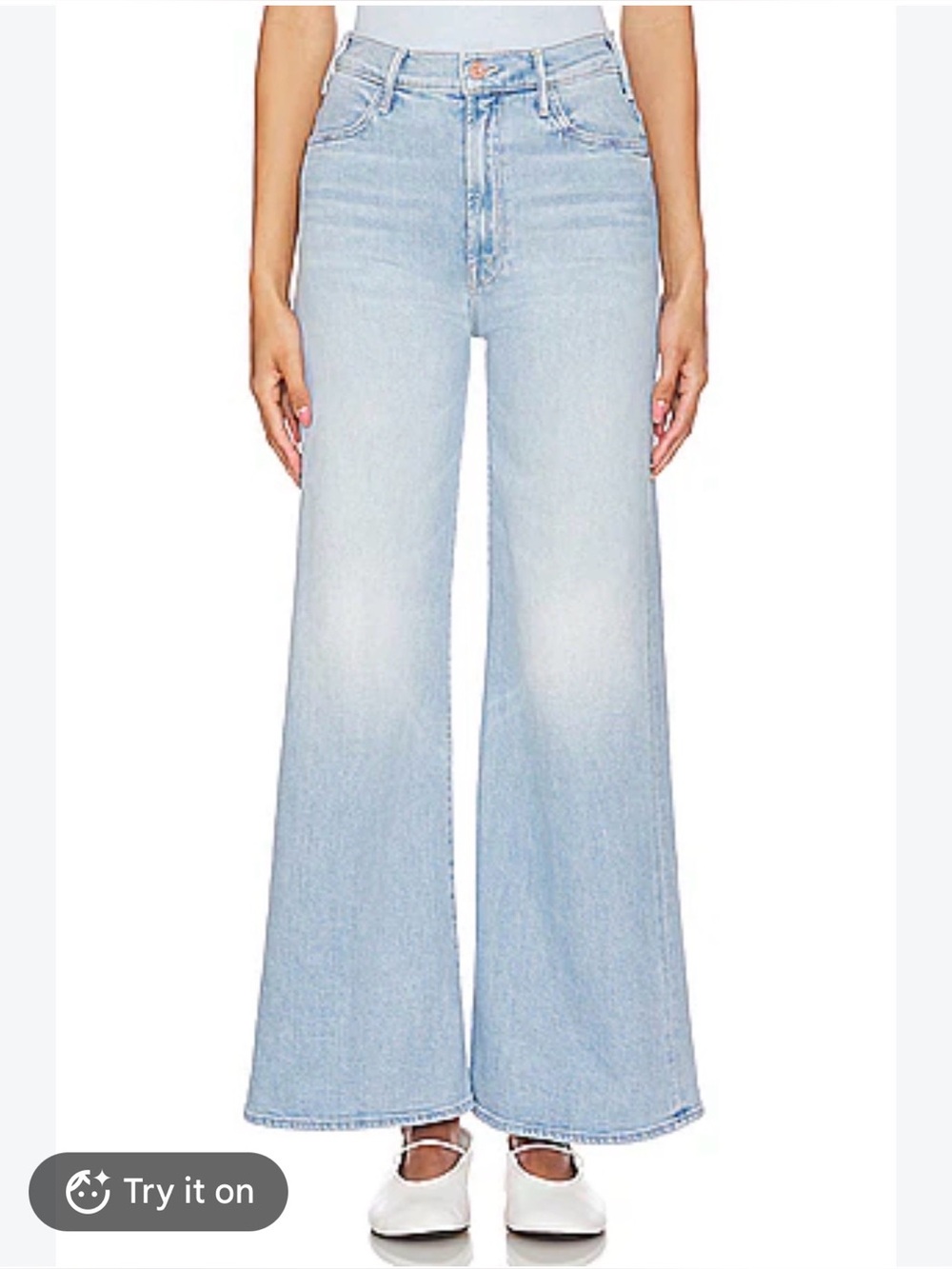 Mother The Hustler Roller Flood Jeans in Cherie Cherie